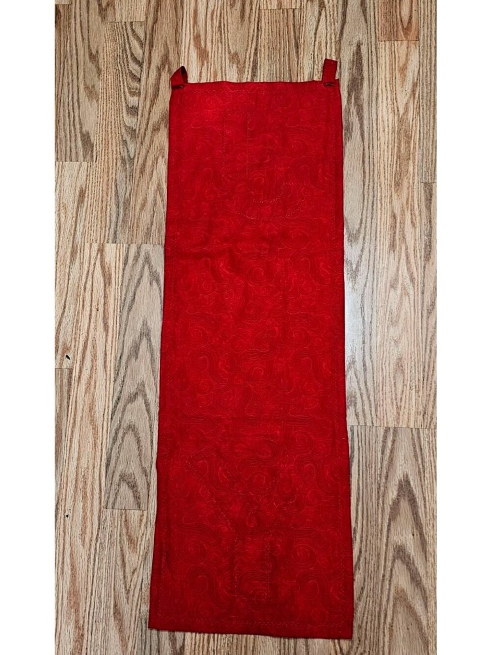 Christmas JOY Quilted Vertical Banner 33" Holiday Wall Hanging Applique vintage - Picture 6 of 8
